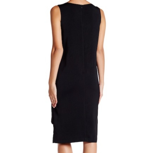 NWT Coverii Kira Midi Dress Shift V-neck XS Black - Picture 2 of 5